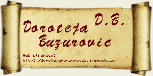 Doroteja Buzurović vizit kartica